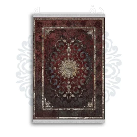 *جدید* فرشینه از جنس پارچه شانل مخمل ترک طرح فانتزی برند دفه کد 1085