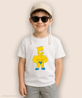 تیشرت بچگانه طرح سیمپسون بدنساز کد 1059