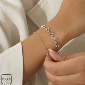 دستبند نقره پروانه کد 351263