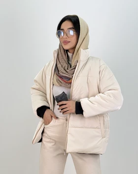 کاپشن یقه ایستاده نیلسا(72)کد:4616
