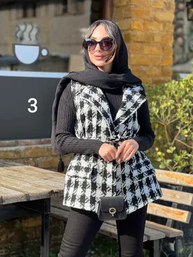 ژیله دو جیب پاکتی کمردار