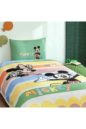 روتختی پیکه یک نفره Taç مدل Disney Mickey&Minnie Mouse Happy پنبه - چندرنگ