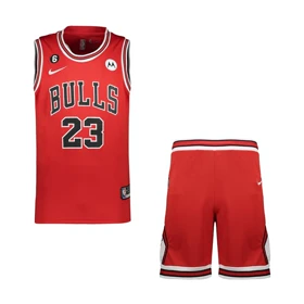 ست رکابی و شلوارک ورزشی مردانه شیکاگو بولز مدل D0699 قرمز
