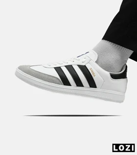 کفش کتانی مردانه سفید مشکی ADIDAS Samba