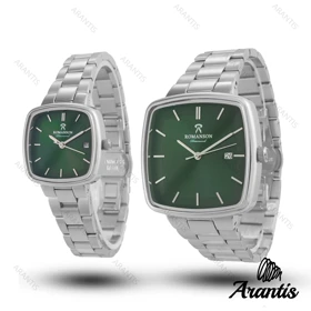 ساعت ست رومانسون دایمند سیلور صفحه سبز s-10067