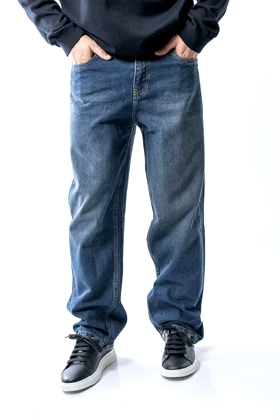 شلوار جین نیم بگ مردانه