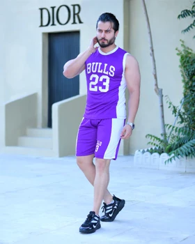 ست تاپ شلوارک Bulls (بنفش)
