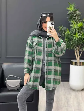 شکت چهارخونه تک جیب پاکتی