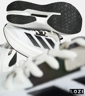 کفش کتانی مردانه و زنانه سفید مشکی Adidas Adizero مدل 7232