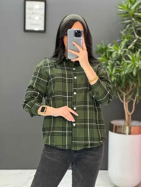 شومیز چهارخونه موهر