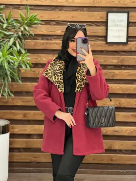 پالتو فوتر یقه پلنگی