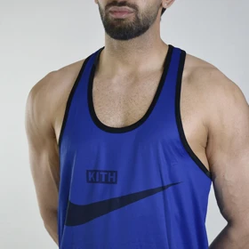 رکابی بدنسازی مردانه نایک مدل KITH آبی