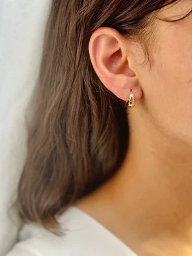 گوشوارع حلقه‌ای طرح طلا