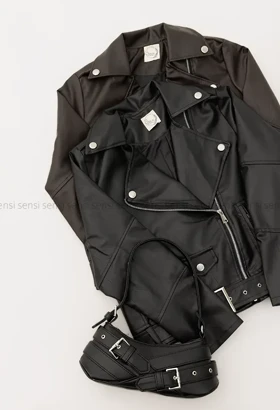 بایکر چرم آستر دار زارا کد1004863