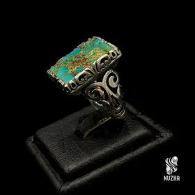 انگشترنقره مردانه فیروزه نیشابورکدaf1023