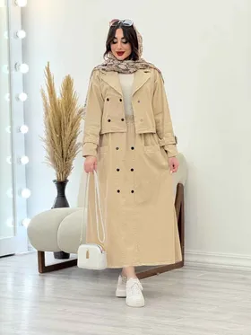 ست کت و دامن کمربند دار