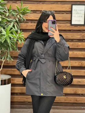 بارانی کمردار داخل خز