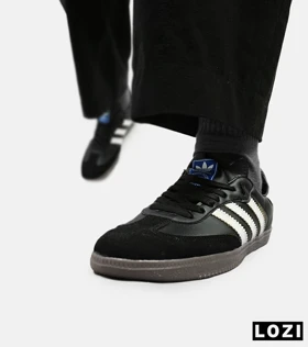 کفش کتانی مردانه و زنانه مشکی قهوه ای ADIDAS Samba مدل 4234