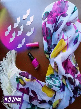 شال حریر گل‌دار