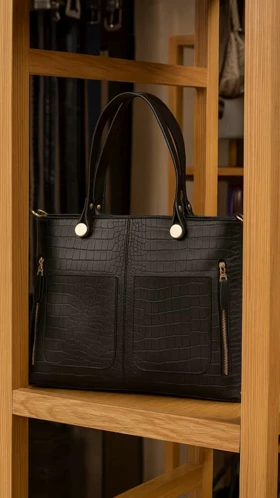 کیف زنانه دوجیب چرم طبیعی