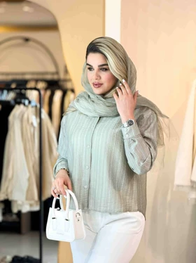 شومیز سبز سیج 140102