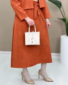 ست کمردار مخمل کبریتی