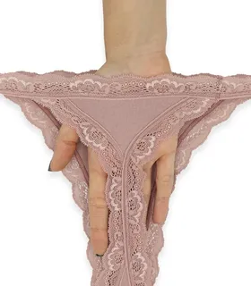 شورت زنانه بکلس نخ و دانتل Neev نیو کد 422 صورتی Pink