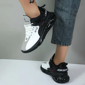 کتانی جردن 23 زنانه و مردانه سفید مشکی سایز 37 تا 44