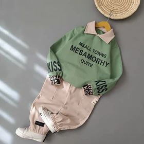 بلوز شلوار پسرانه دویقه MSALL TOWNS