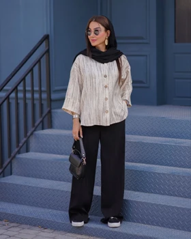 مانتو شومیزی دگمه نارگیلی