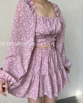 ست کراپ و دامن انجل🪞🦢