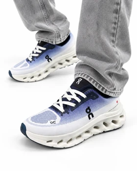 کفش کتانی مردانه مدل آن رانینگ آبی سفید ON RUNNING