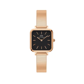 ساعت دنیل ولینگتون مربعی زنانه رزگلد صفحه مشکی Daniel Wellington Rosegold