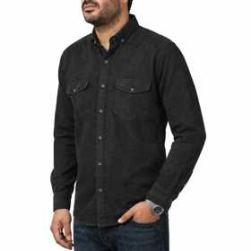 پیراهن آستین بلند مخمل کبریتی مردانه مدل 6209914