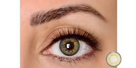 لنز رنگی سالانه رینبو Rainbow P-CON (greenG306 (سبز عسلی دورمشکی))