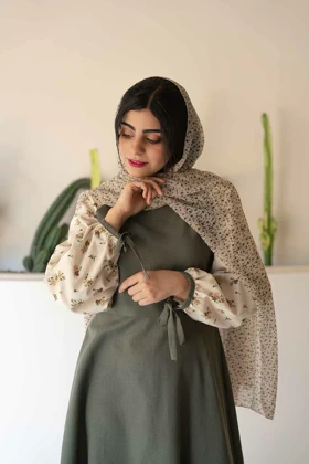 پیراهن زنانه لینن پرگل