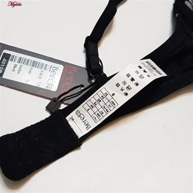 ست شورت و سوتین زنانه فنردار برتا مشکی کد 5106-4010-B به همراه نگهدارنده جوراب