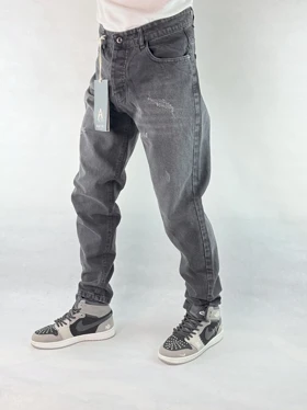 شلوار جین مردانه مام فیت ذغالی 73