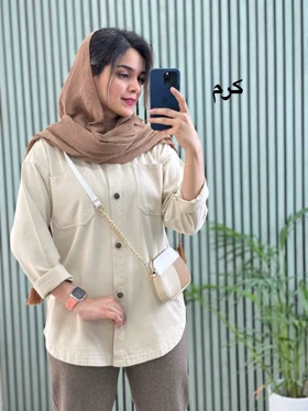 مانتو جین رنگی نیلای