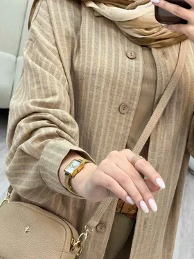 مانتو راه راه تک جیب آریس