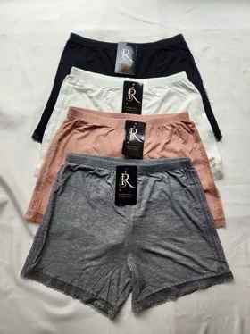 شورتک راحتی کبریتی لبه دانتل کد: 11890