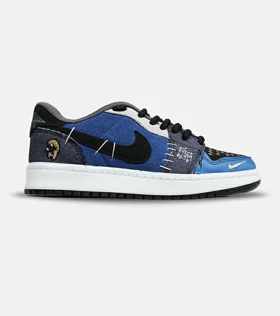 کفش کتانی مردانه و زنانه آبی مشکی طوسی NIKE jordan Vodoo مدل 6749