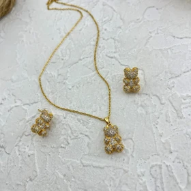 نیم ست زنانه طرح خرس تدی، ظریف و دوست‌داشتنی