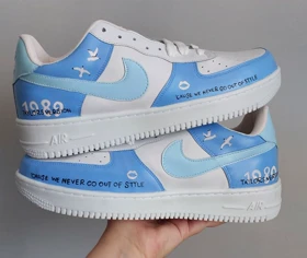 کفش اسپرت ایرفورس | کاستوم کتانی air force طرح Taylor's Nike نایک کد 143148