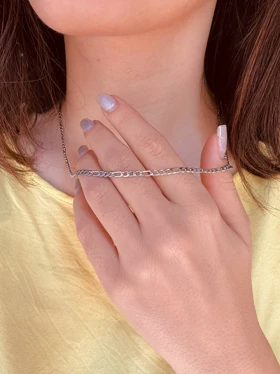 زنجیر فیگارو 50 سانتی استیل