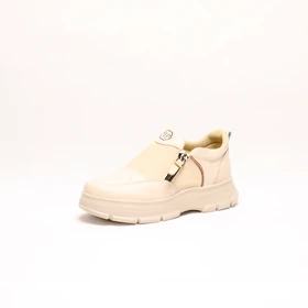 کفش اسپرت زنانه دوئل مدل زیپی (کرم)