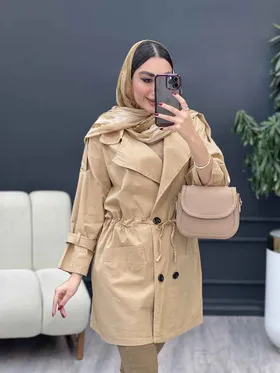 مانتو لینن چهاردکمه کاتیا