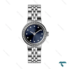 ساعت مجلسی زنانه انزو EC-606AVL دورنگین استیل سیلور صفحه سرمه ای Enzo-8066-L