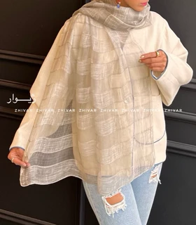 شال حریر ابریشم ساده