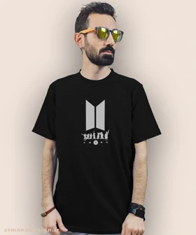 تیشرت مردانه و زنانه طرح بی تی اس کد 990